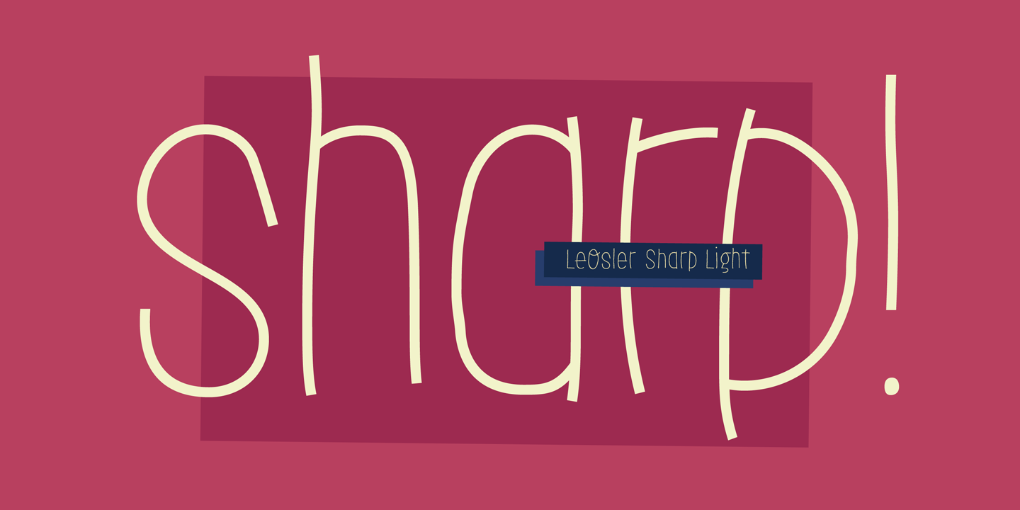 Пример шрифта LeOsler Sharp Regular